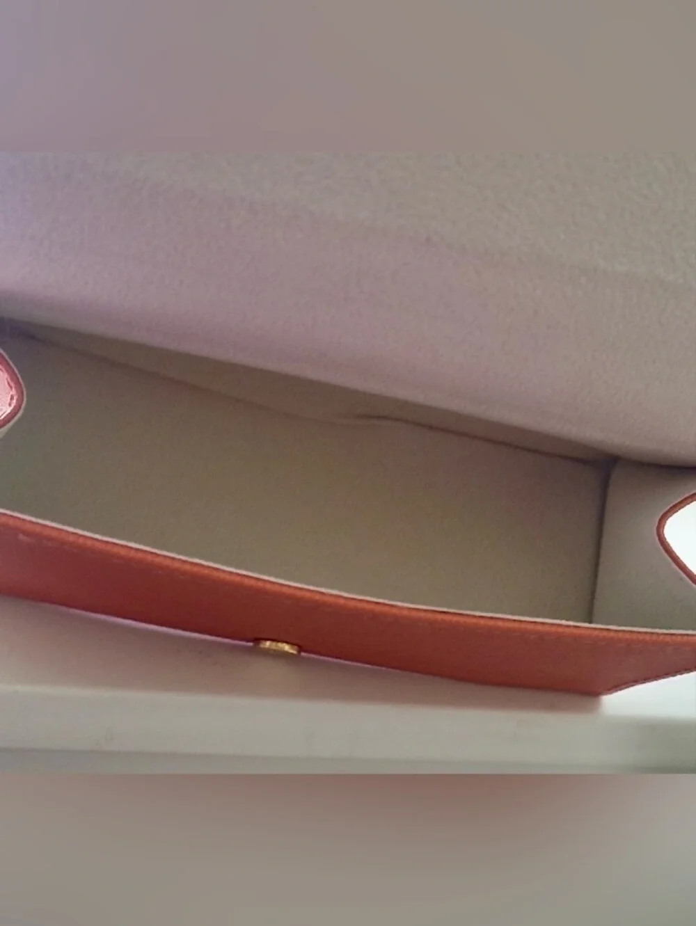 Tory Burch Coral Leather Sunglass Case